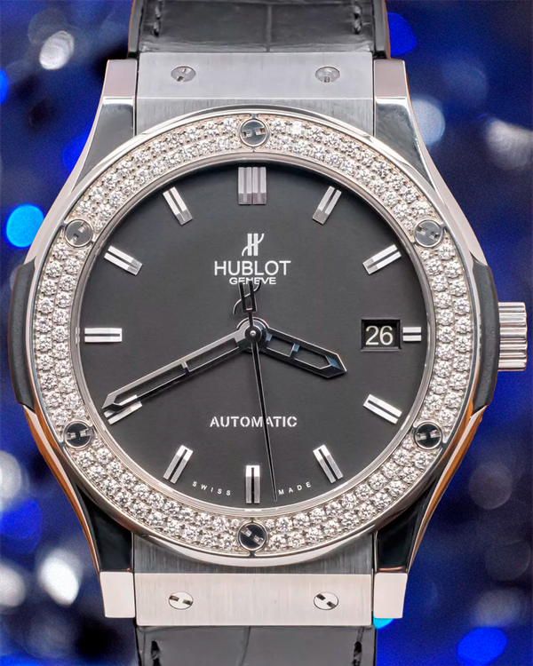 Hublot Classic Fusion 45MM Black Dial Leather Strap (511.ZX.1170.LR.1104)
