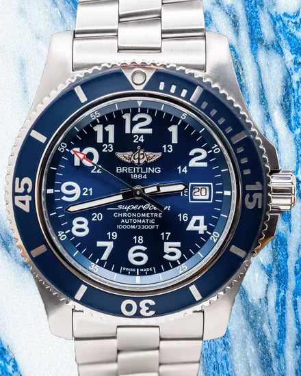 Breitling Superocean II 44MM Blue Dial Steel Bracelet (A17392D81C1A1)
