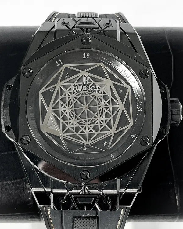 2017 Hublot Big Bang Sang Bleu L.E. 45MM Black Dial Leather Strap (415.CX.1114.VR.MXM17)