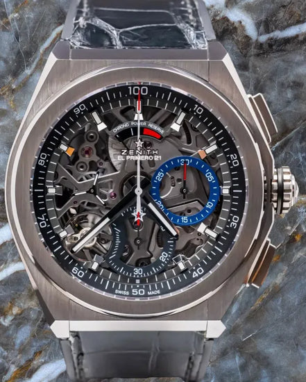 Zenith Defy El Primero 44MM Skeleton Dial Leather Strap (95.9000.9004/78.R582)