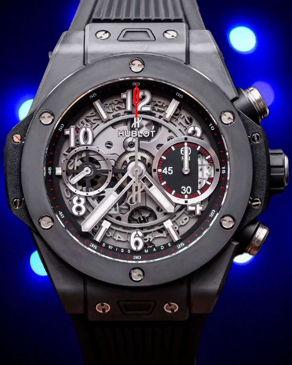 Hublot Big Bang Unico Black Magic 42MM Skeleton Dial Rubber Strap (441.CI.1170.RX)