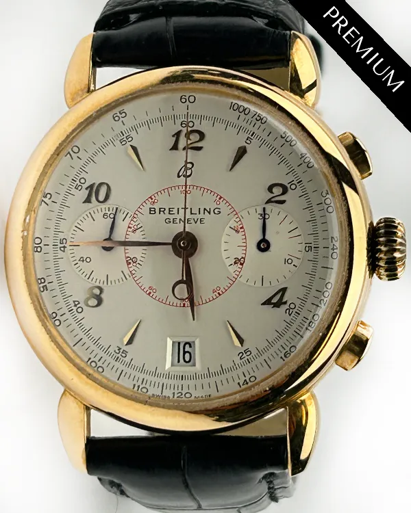 Breitling Vintage 36MM White Dial Leather Strap (275)