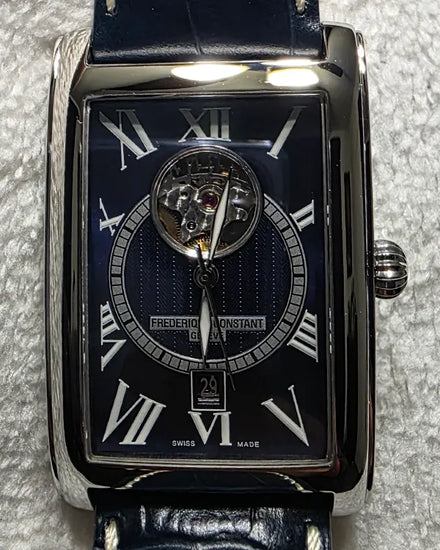 Frederique Constant Classics 47MM Blue Dial Leather Strap (FC-315DNS4C26)