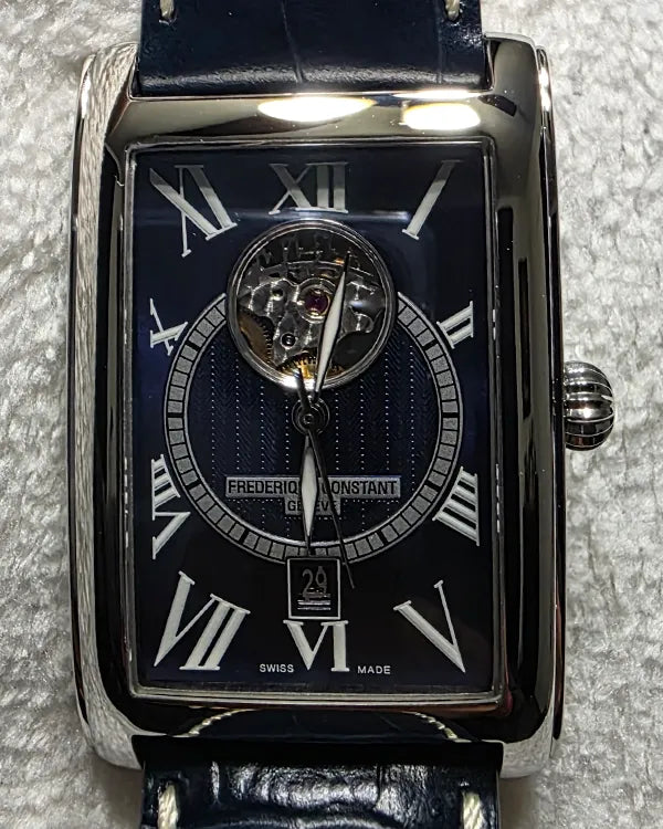 Frederique Constant Classics 47MM Blue Dial Leather Strap (FC-315DNS4C26)