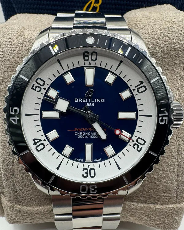 Breitling Superocean 44MM Blue Dial Steel Bracelet (A17376211C1A1)