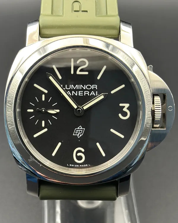 2021 Panerai Luminor Base Logo 44MM Black Dial Rubber Strap (PAM01084)
