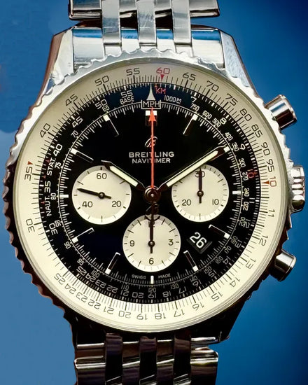 2019 Breitling Navitimer B01 Chronograph 46MM Black Dial Steel Bracelet (AB0127)