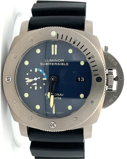2011 Panerai Submersible 1950 Regatta 3 Days L.E. 47MM Blue Dial Rubber Strap (PAM00371)