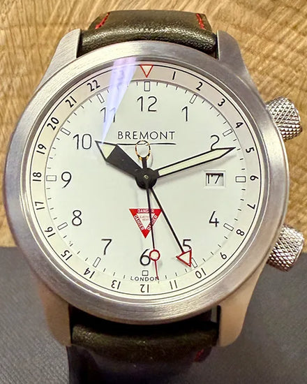 Bremont MB MBIII GMT 10th Anniversary L. E. 43MM White Dial Leather Strap (MBIII-WH-LE-S)