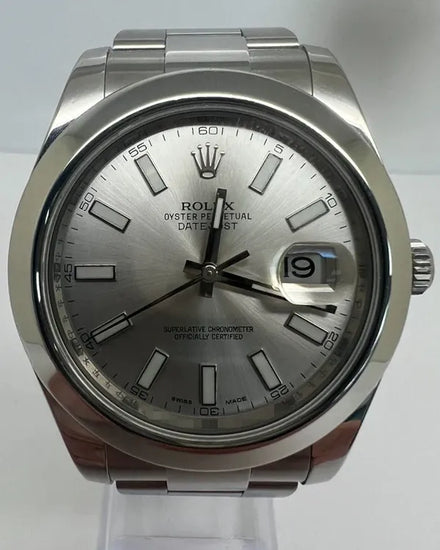 2015 Rolex Datejust II 41MM Silver Dial Oyster Bracelet (116300)
