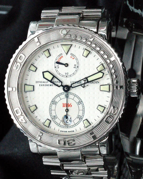 SR SUN 4:30 | Ulysse Nardin Marine 40MM Silver Dial Steel Bracelet (263-55)