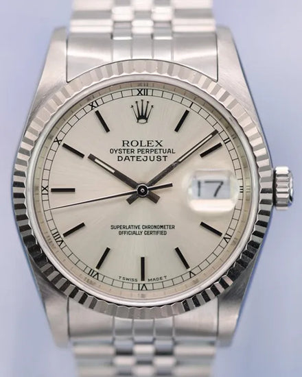 1989 (L Serial) Rolex Datejust 36MM Silver Dial Jubilee Bracelet (16234)