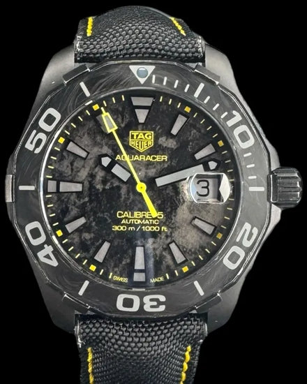 No Reserve - Tag Heuer Aquaracer L.E. 41MM Carbon Fiber Dial Textile Strap (WBD218B.FC6446)