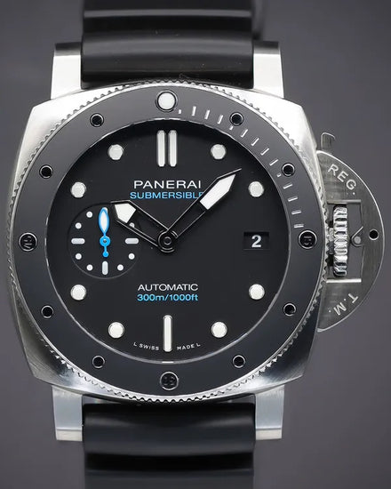 2024 Panerai Submersible 42MM Black Dial Rubber Strap (PAM02683)