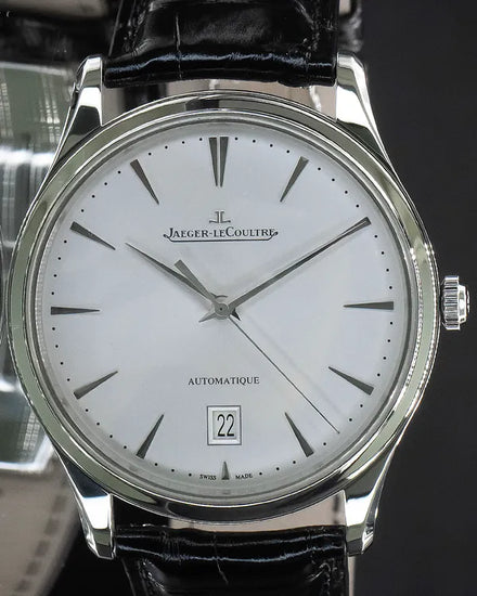 2022 Jaeger-LeCoultre Master Ultra Thin Date 39MM Silver Dial Leather Strap (Q1238420)