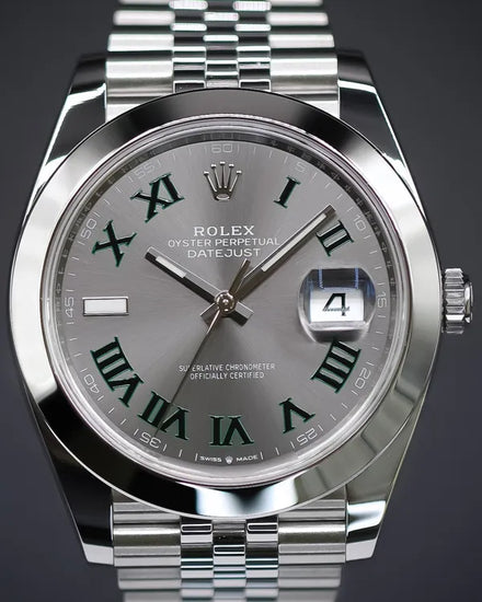2024 Rolex Datejust "Wimbledon" 41MM Slate Dial Jubilee Bracelet (126300)