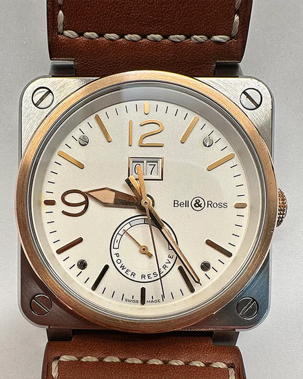 No Reserve - Bell & Ross BR 03 42MM White Dial Leather Strap (BR03-90-S)