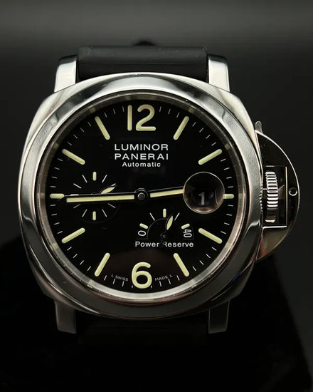 2016 Panerai Luminor Power Reserve 44MM Black Dial Rubber Strap (PAM00090)
