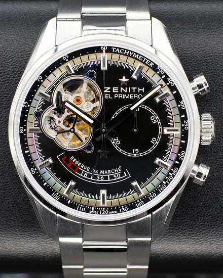 2018 Zenith Chronomaster Openheart 42MM Black Dial Steel Bracelet (03.2080.4021/21.M2040)