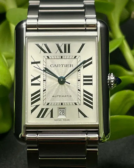 2022 Cartier Tank 41MM Silver Dial Steel Bracelet (WSTA0053)