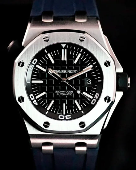 Audemars Piguet Royal Oak Offshore Diver 42MM Black Dial Rubber Strap (15710ST.OO.A002CA.01)
