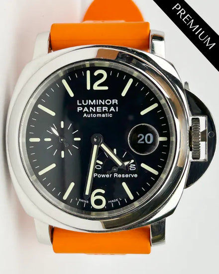 2005 Panerai Luminor Power Reserve 44MM Black Dial Rubber Strap (PAM00090)