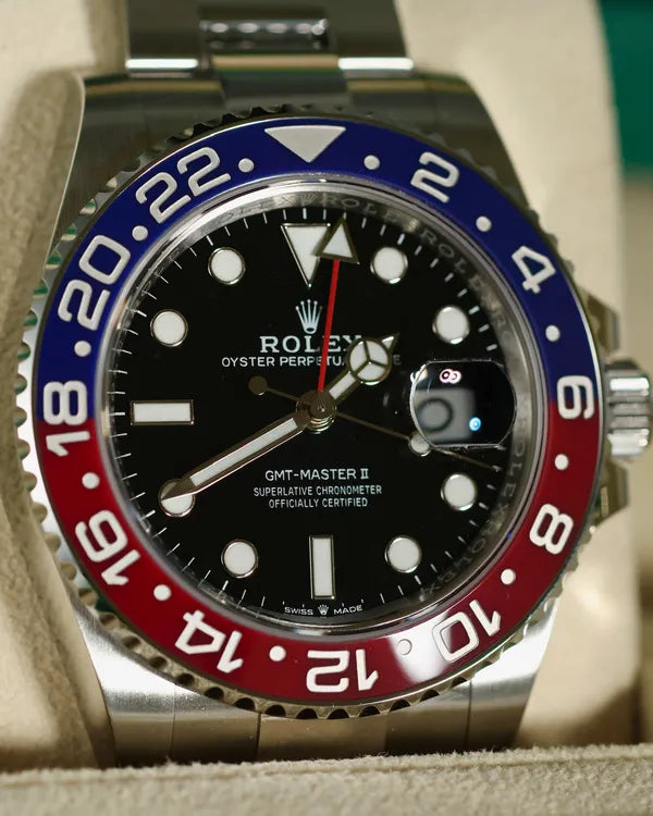 2022 Rolex GMT-Master II "Pepsi" 40MM Black Dial Oyster Bracelet (126710BLRO)