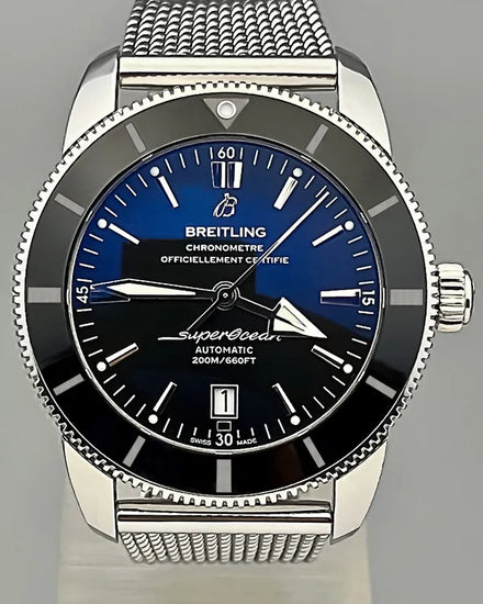 No Reserve - 2017 Breitling Superocean Heritage II 46MM Black Dial Steel Bracelet (AB202012/BF74)
