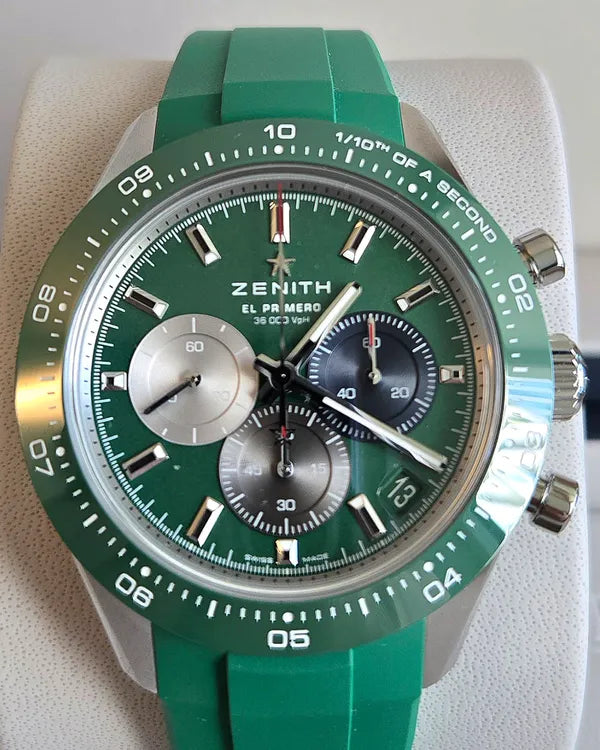2024 Zenith Chronomaster Sport 41MM Green Dial Rubber Strap (03.3119.3600/56.R952)