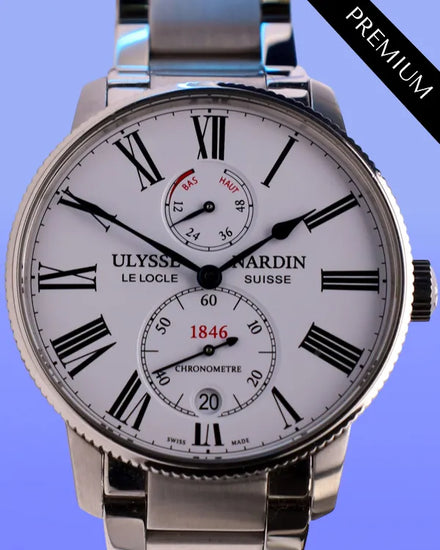 No Reserve - 2018 Ulysse Nardin Marine Torpilleur 42MM White Dial Steel Bracelet (1183-310)