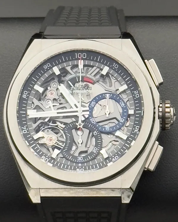 Zenith Defy El Primero 44MM Skeleton Dial Rubber Strap (95.9000.9004/78.R782)