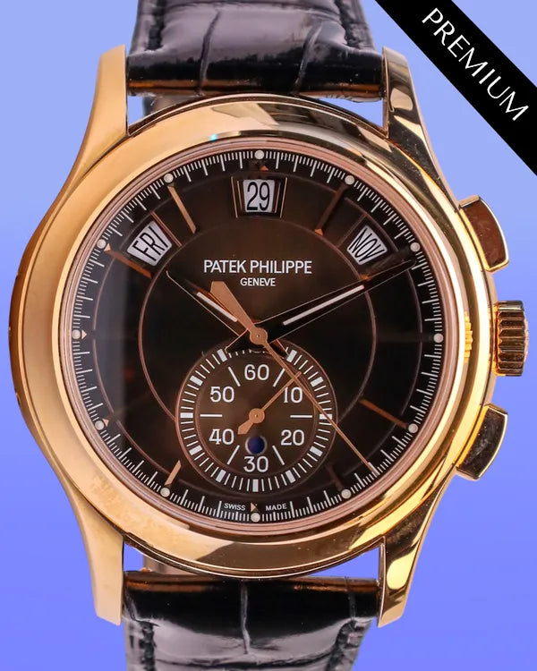 Patek Philippe Annual Calendar 42MM Brown Dial Leather Strap (5905R-001)