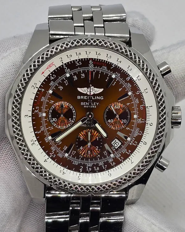 2005 Breitling Bentley Motors 48MM Bronze Dial Steel Bracelet (A2536212/Q502)