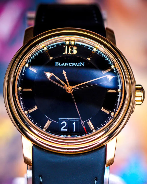 Blancpain Leman Big Date L.E. 40MM Black Dial Rubber Strap (2850A-3630-64B)