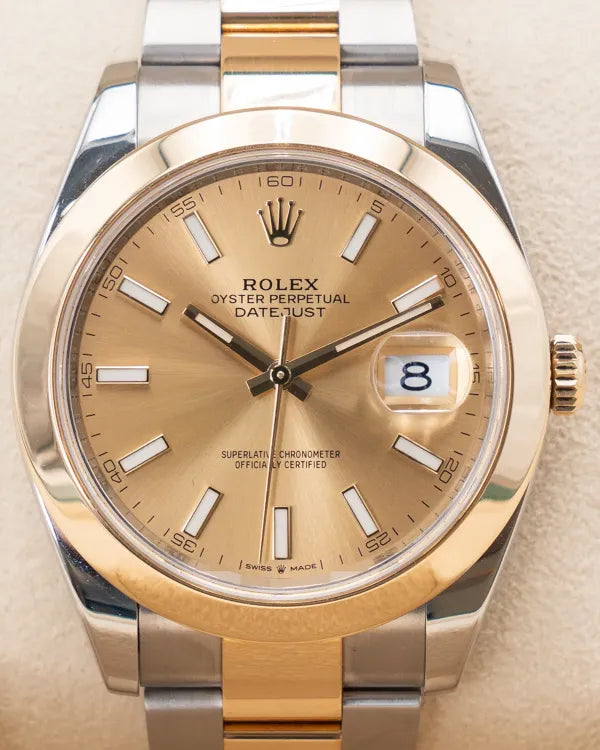 2022 Rolex Datejust 41MM Champagne Dial Two-Tone Oyster Bracelet (126303)