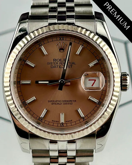 Rolex Datejust 36MM Salmon Dial Super Jubilee Bracelet (116234)