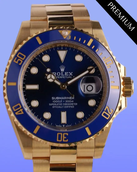 2024 Rolex Submariner Date "Bluesy" 41MM Blue Dial Yellow Gold Oyster Bracelet (126618LB)