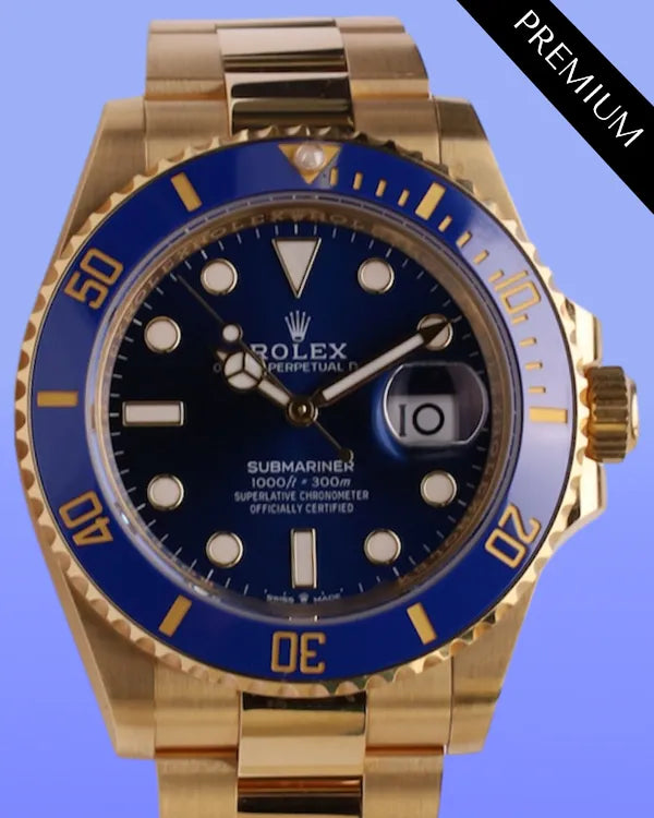 2024 Rolex Submariner Date "Bluesy" 41MM Blue Dial Yellow Gold Oyster Bracelet (126618LB)