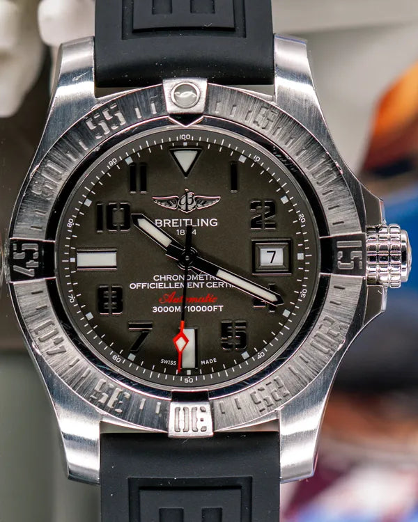 Breitling Avenger II Seawolf 45MM Black Dial Rubber Strap (A1733110/F563)