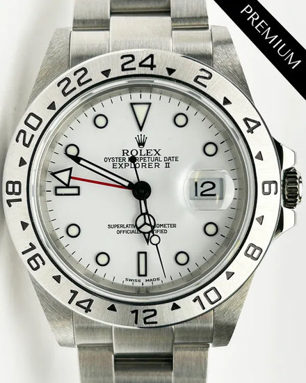 No Reserve - 2000 Rolex Explorer II "Polar" 40MM White Dial Oyster Bracelet (16570)