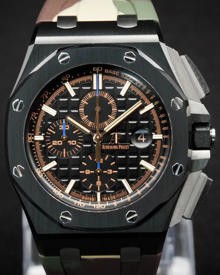 2018 Audemars Piguet Royal Oak Offshore 44MM Black Dial Rubber Strap (26405CE.OO.A002CA.02)