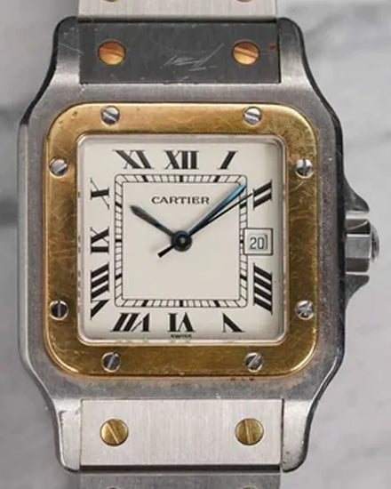 Cartier Santos De Cartier Carrée 41MM White Dial Two-Tone Bracelet (2961)