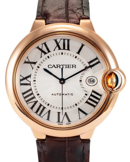 2020 Cartier Ballon Bleu 42MM Silver Dial Leather Strap (WGBB0030)