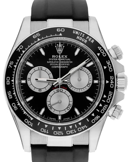 2024 Rolex Cosmograph Daytona 40MM Black Dial Rubber Strap (126519LN)