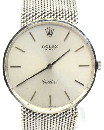 Rolex Cellini 31MM Silver Dial White Gold Bracelet (4088)