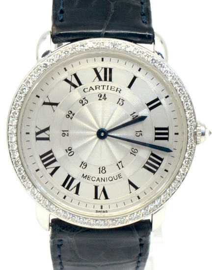 Cartier Ronde De Cartier 33MM Silver Dial Leather Strap (WD600251)