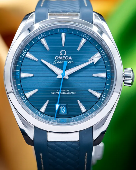 2018 Omega Seamaster Aqua Terra 41MM Blue Dial Rubber Strap (220.12.41.21.03.002)