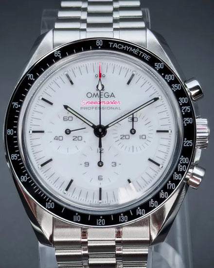 2024 Omega Speedmaster Professional Moonwatch 42MM White Dial Steel Bracelet (310.30.42.50.04.001)