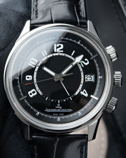 Jaeger-LeCoultre AMVOX World Chronograph "Aston Martin" S.E. 41.8MM Black Dial Leather Strap (Q1908470)