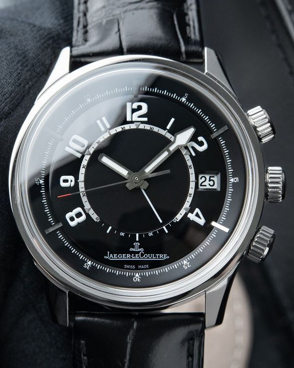 Jaeger-LeCoultre AMVOX World Chronograph "Aston Martin" S.E. 41.8MM Black Dial Leather Strap (Q1908470)